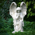 Stone garden product life size white natural marble angel statues hot sale